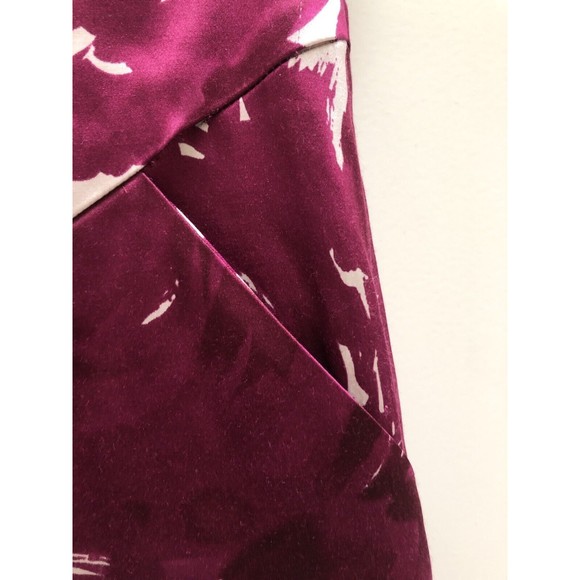 THEORY "Pinwheel" Fuchsia Purple Silk Blend  Print Mini Skirt Pockets Sz 4 - Picture 3 of 9